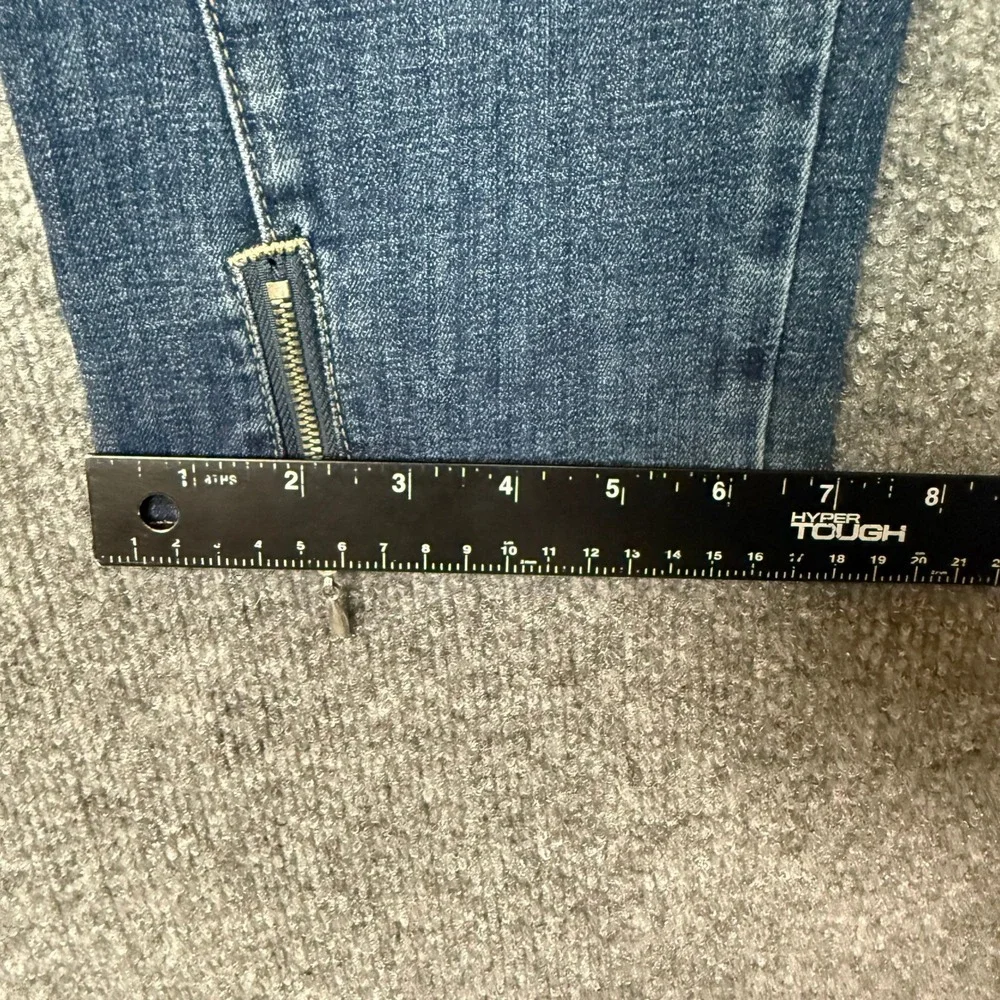 NYDJ Jeans‎ Womens 4 Blue Marcel Straight Crop Medium Wash Lift Tuck Ankle Zip